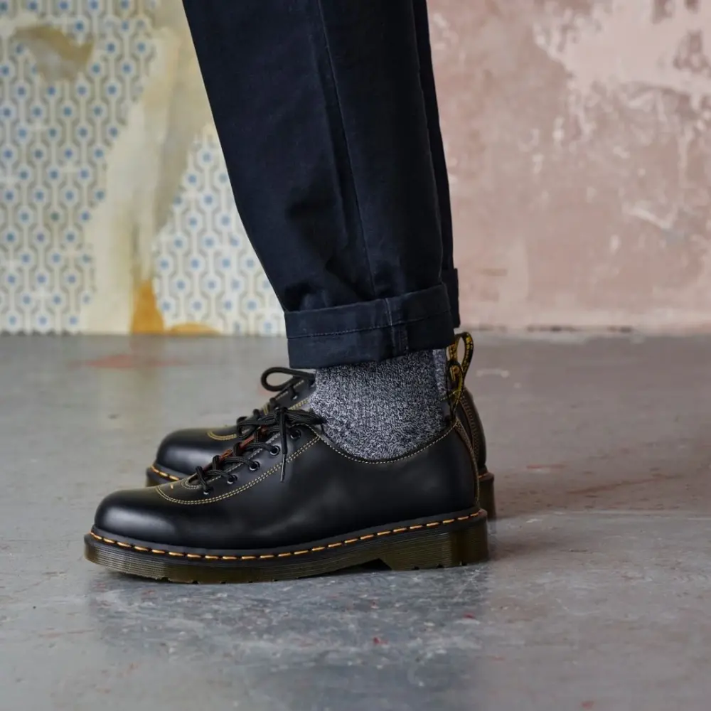 Giày Dr.Martens Glyndon Vintage Smooth Leather 'Black' 26972001 - Ảnh 3