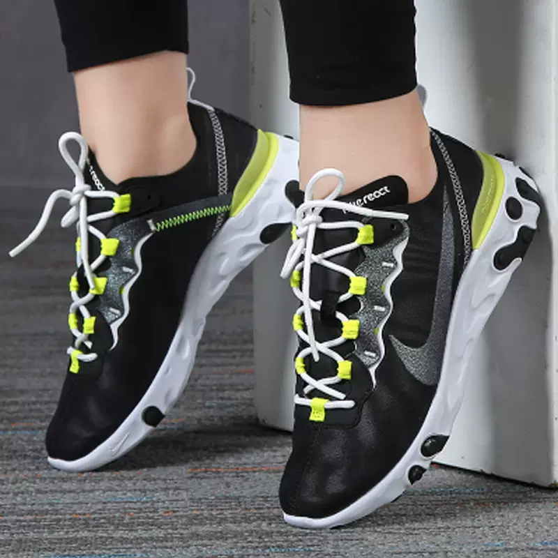 Giày Nike React Element 55 'Black Lemon Venom' CN3591-001 - Ảnh 3