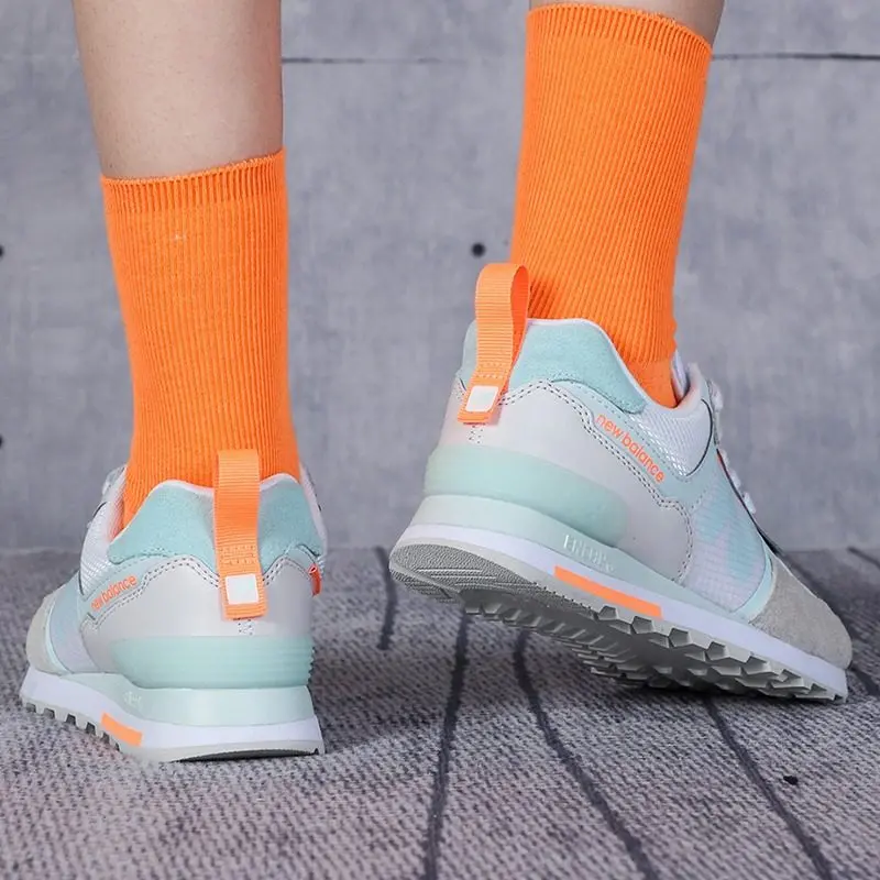 Giày New Balance Wmns 574 'White Teal Orange' WL574ISC - Ảnh 5