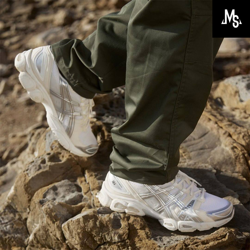 Giày Asics x Wind and Sea Gel-Nimbus 9 'White Pure Silver' 1201A801-100 - Ảnh 3