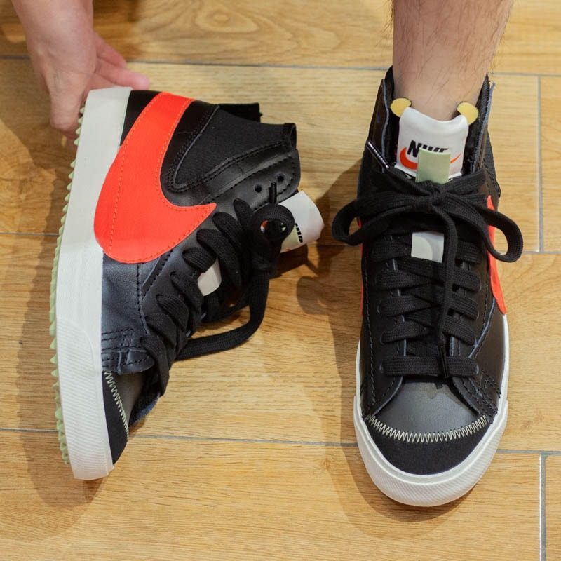 Giày Nike Blazer Mid '77 Jumbo 'Black Bright Crimson' DD3111-001 - Ảnh 3