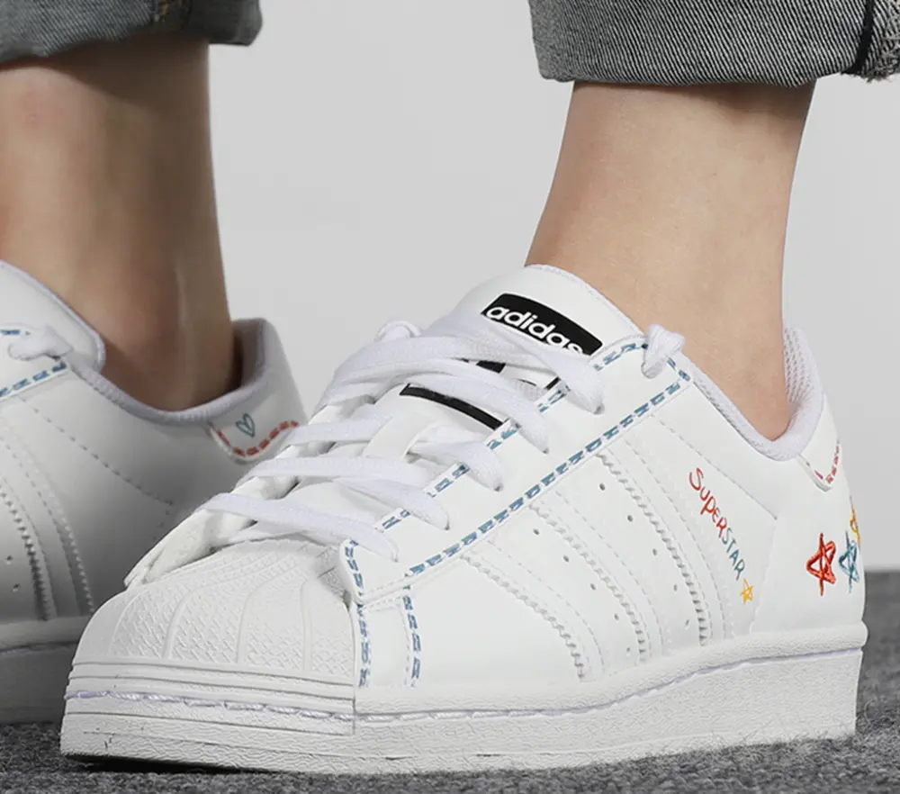 Alternative view of Giày Adidas Superstar 'White Footwear' GZ3034