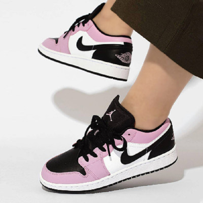 Giày Nike Air Jordan 1 Low GS 'Light Arctic Pink' 554723-601 - Ảnh 5