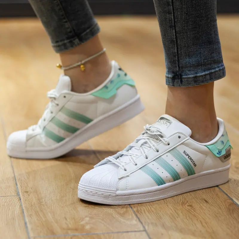 Giày Adidas Superstar 'White Green' GX2974 - Ảnh 5