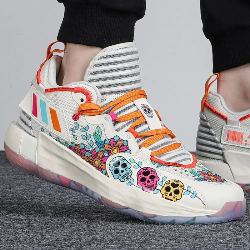 Alternative view of Giày Adidas Dame 7 Extply day Of The Dead 'Cream White' GW3832