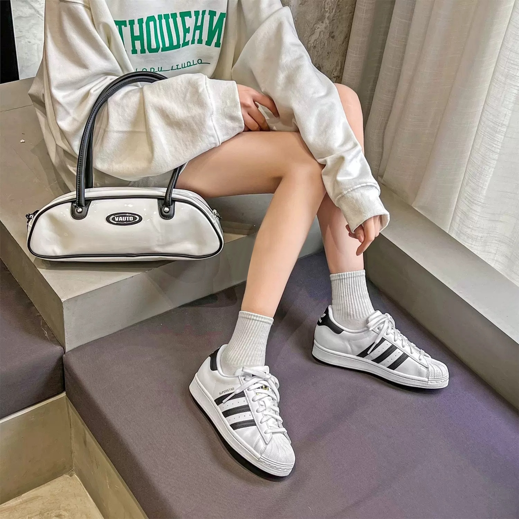 Giày Adidas Original Superstar 'White x Black' FU7712 - Ảnh 4