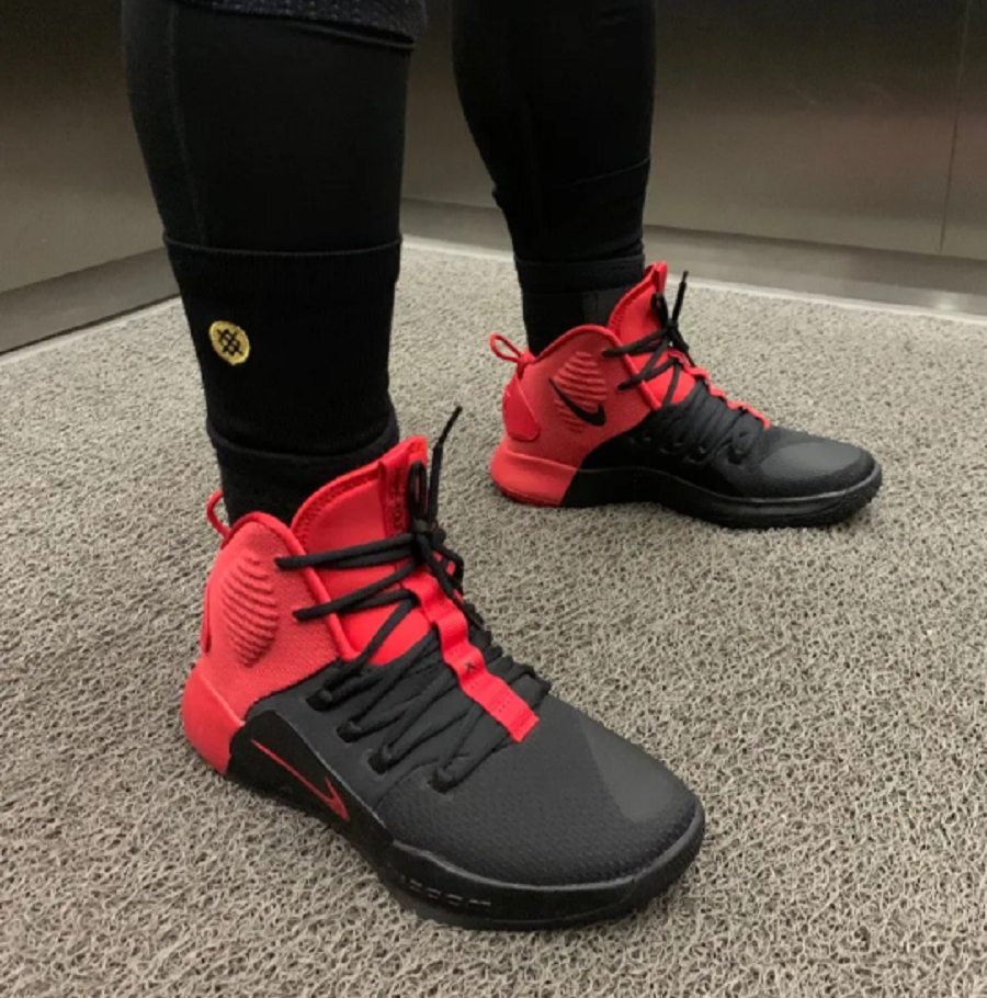 Giày Nike Hyperdunk X University 'Black Red' AO7890-600 - Ảnh 3