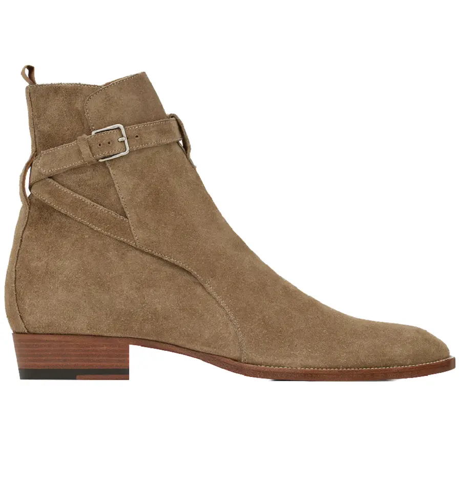 Giày Saint Laurent Wyatt Suede Jodhpur Boot 'Tobacco' 498372BT3009870