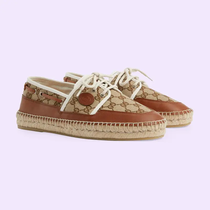 Giày Gucci Lace-Up GG Shoe ‘Beige’ 725799-FAA5X-9780 - Ảnh 5