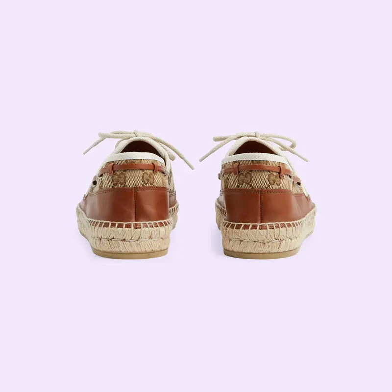 Giày Gucci Lace-Up GG Shoe ‘Beige’ 725799-FAA5X-9780 - Ảnh 3