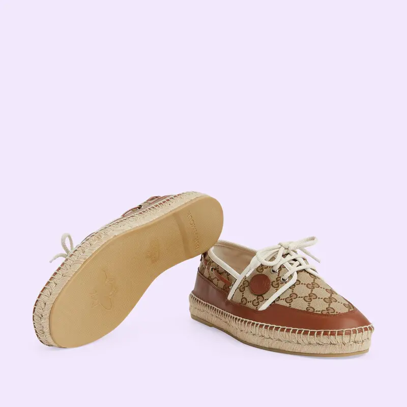 Giày Gucci Lace-Up GG Shoe ‘Beige’ 725799-FAA5X-9780 - Ảnh 6