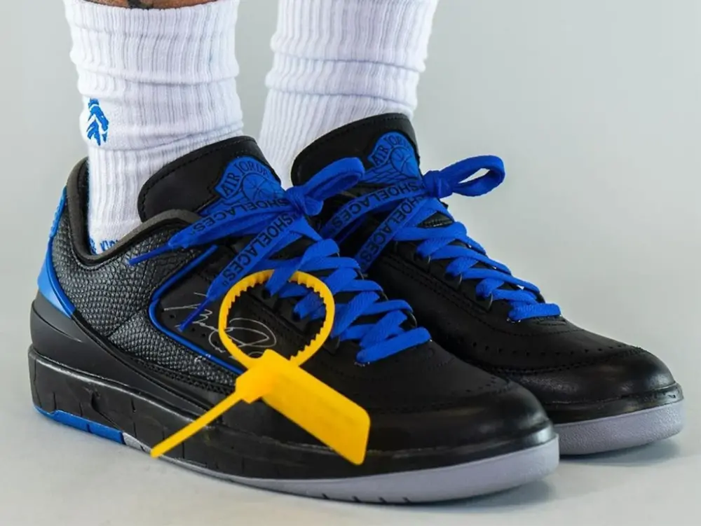 Alternative view of Giày Nike Off-White x Air Jordan 2 Retro Low SP 'Black Varsity Royal' DJ4375-004