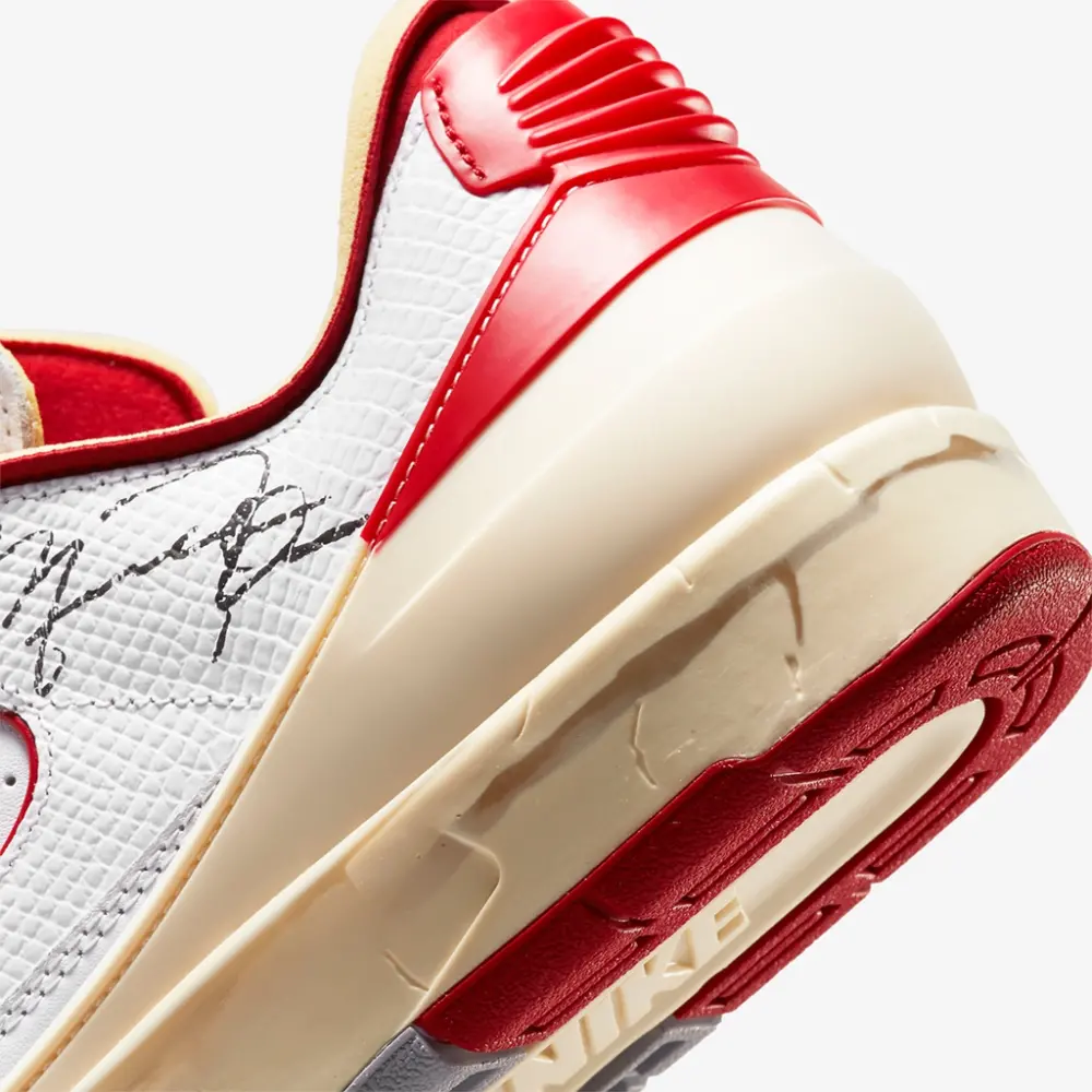 Giày Nike Off-White x Air Jordan 2 Retro Low SP 'White Varsity Red' DJ4375-106 - Ảnh 6