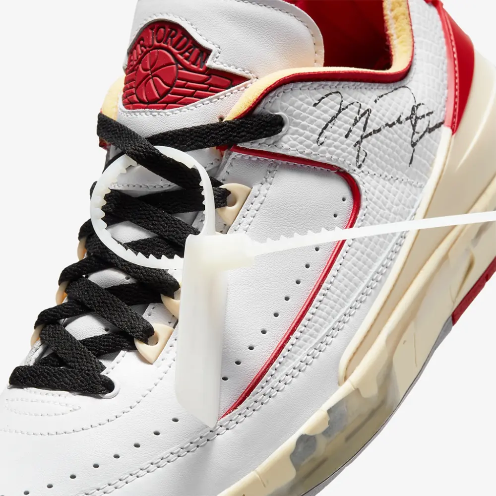 Giày Nike Off-White x Air Jordan 2 Retro Low SP 'White Varsity Red' DJ4375-106 - Ảnh 5