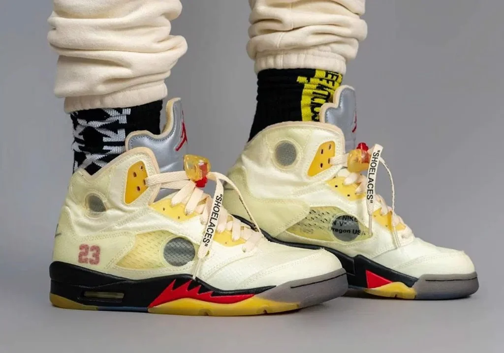 Giày Nike Air Jordan 5 SP x Off-White 'Sail' DH8565-100 - Ảnh 5