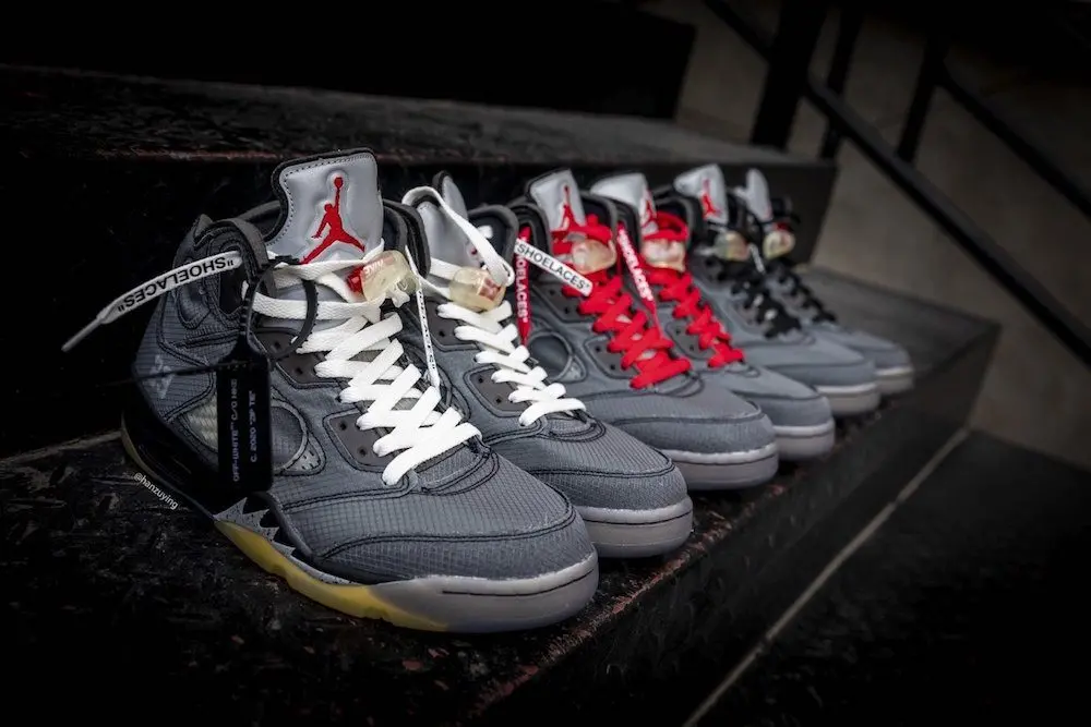 Giày Nike OFF-WHITE x Air Jordan 5 Retro SP 'Muslin' CT8480-001 - Ảnh 4