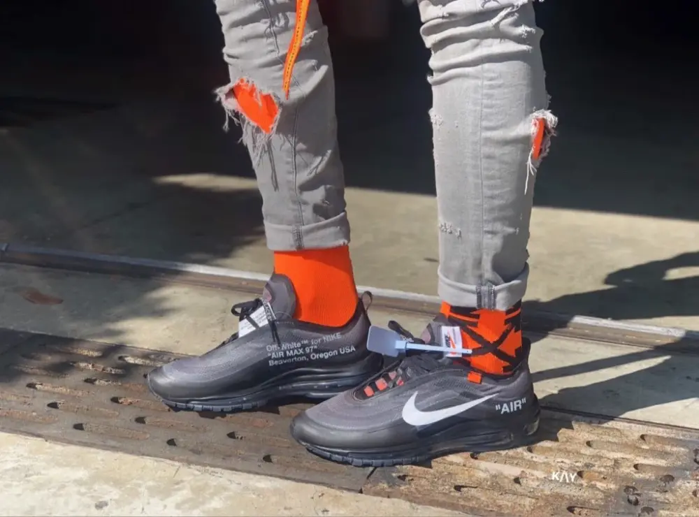 Giày Nike Off-White x Air Max 97 'Black' AJ4585-001 - Ảnh 5