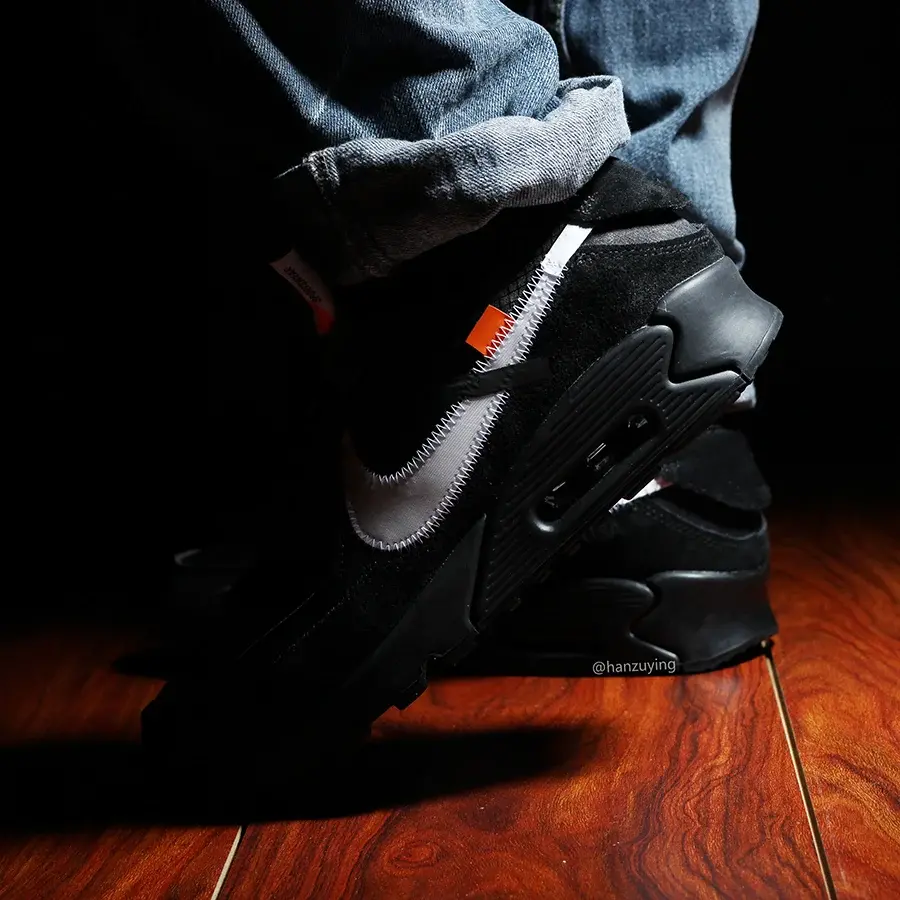 Giày Nike Off-White x Air Max 90 'Black' AA7293-001 - Ảnh 7