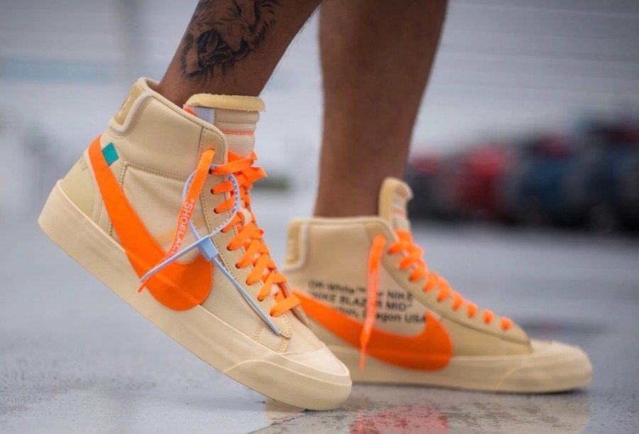 Giày Nike Off-White x Blazer Mid 'All Hallows Eve' AA3832-700 - Ảnh 6