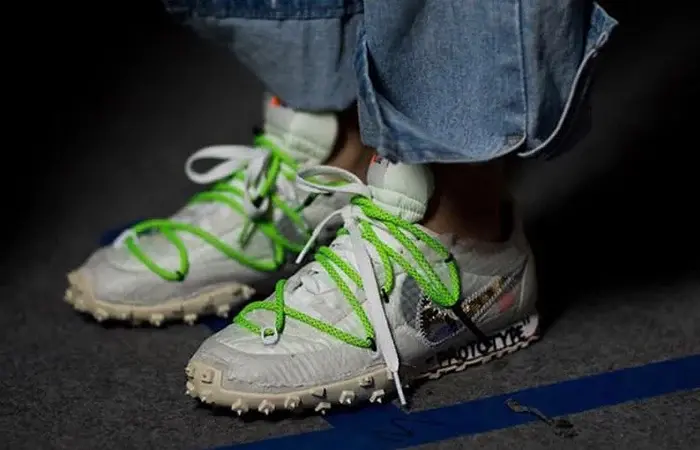 Giày Nike Waffle Racer Off-White 'White Green' CD8180-100 - Ảnh 4