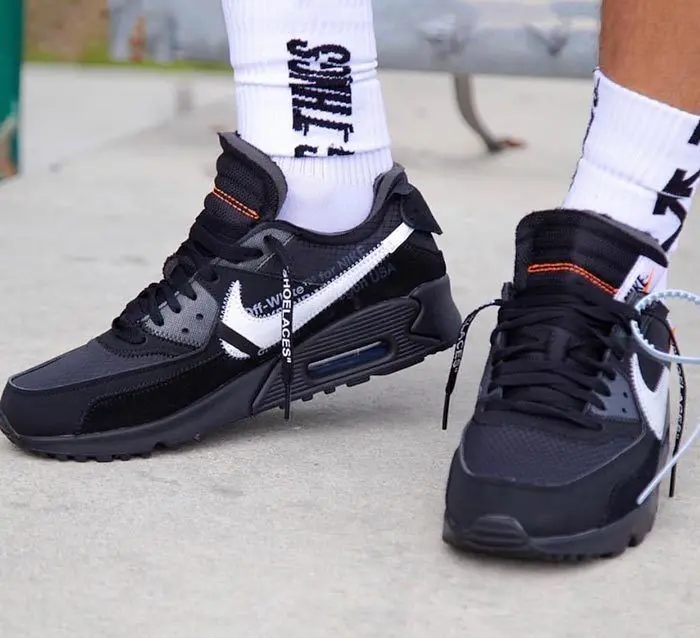 Alternative view of Giày Nike Off-White x Air Max 90 'Black' AA7293-001