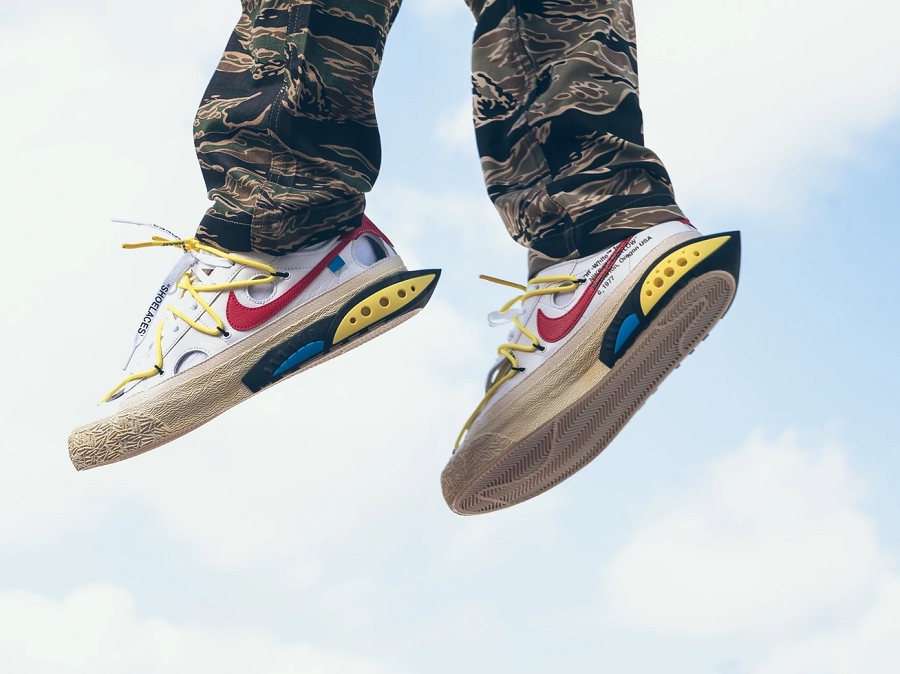 Giày Nike Off White x Blazer Low 'White University Red' DH7863-100 - Ảnh 5