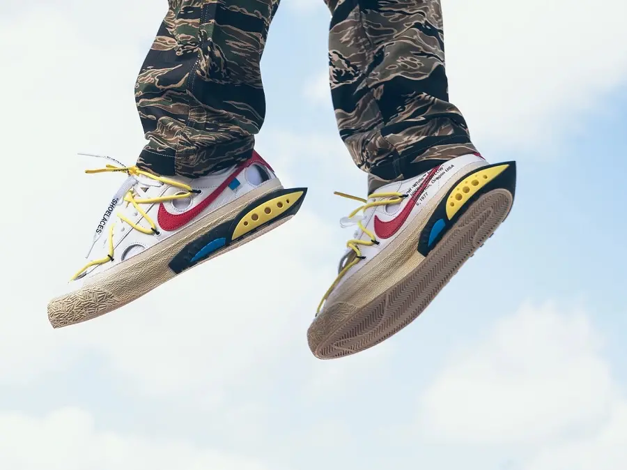 Giày Nike Off White x Blazer Low 'White University Red' DH7863-100 - Ảnh 5
