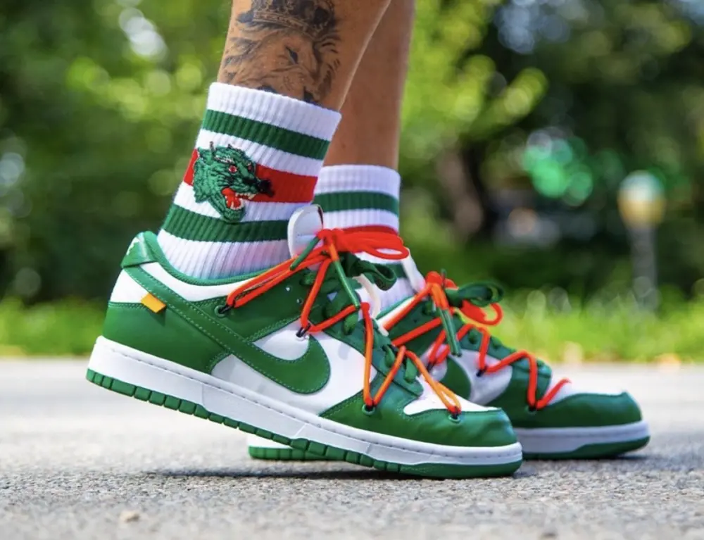Giày Nike Off White x Dunk Low ‘Pine Green’ CT0856-100 - Ảnh 6