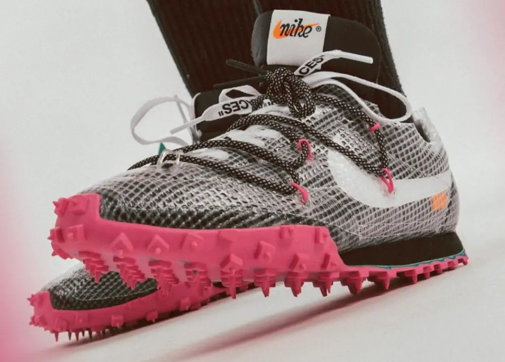 Giày Nike Off-White x Wmns Waffle Racer 'Fuchsia' CD8180-001 - Ảnh 5