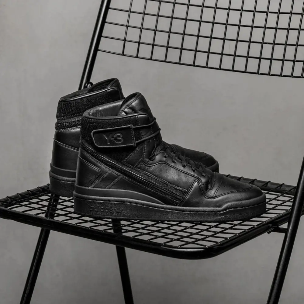 Giày Adidas Y-3 Forum Hi OG 'Triple Black' GZ8795 - Ảnh 3