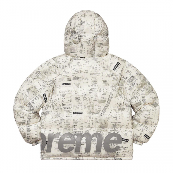 Áo Supreme Hooded Down Jacket 'Receipts' - Ảnh 3
