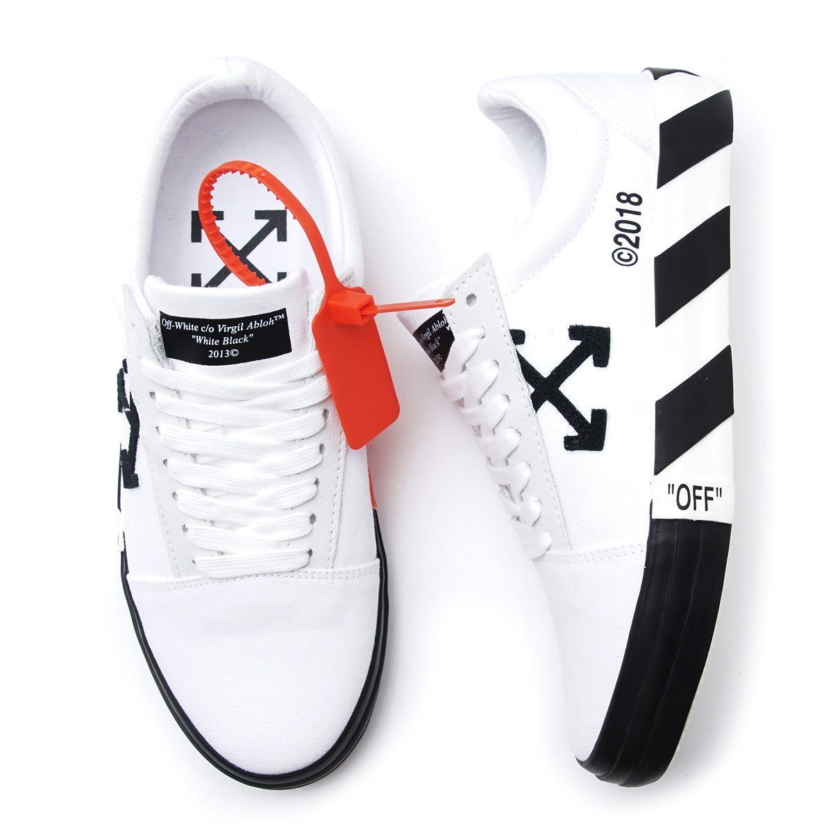 Giày Off-White Vulc Low Top 'White Black' OMIA085E18351001-0100 - Ảnh 2