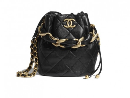 Túi Chanel Drawstring Shiny Lambskin 'Black' AS2390-B05101-94305