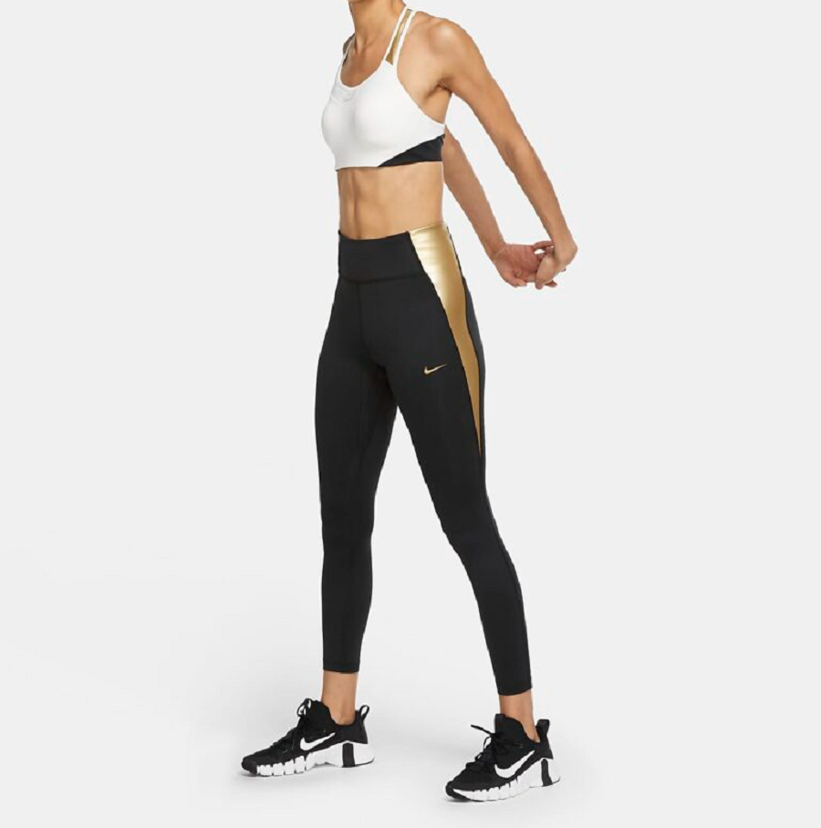 Quần Nike One Leggings ‘Black Gold’ CU5021-010 - Ảnh 4