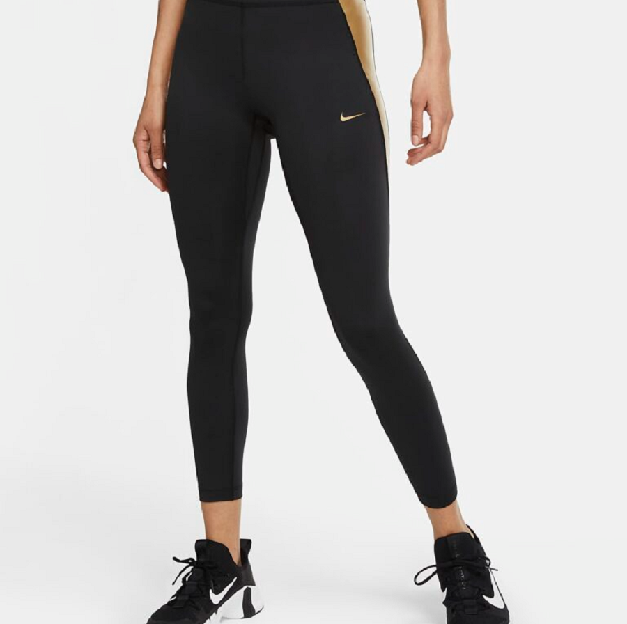 Quần Nike One Leggings ‘Black Gold’ CU5021-010 - Ảnh 2