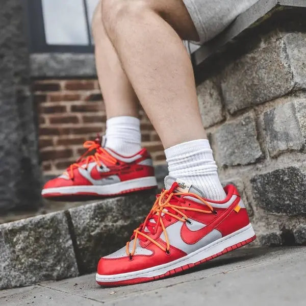 Giày Nike Off-White x Dunk Low 'University Red' CT0856-600 - Ảnh 6