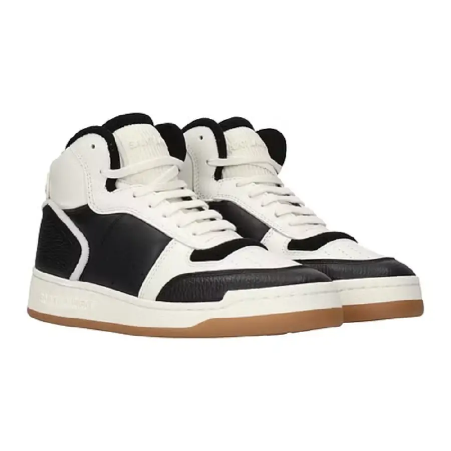 Giày Saint Laurent SL/80 Mid-top 'White Black' 69079700NI49871 - Ảnh 4