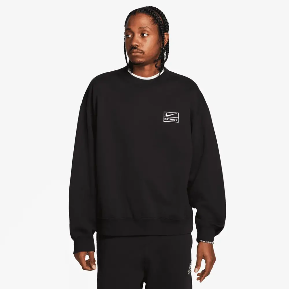 Alternative view of Áo Nike x Stussy Wash Crew Fleece 'Black' DO5310-010