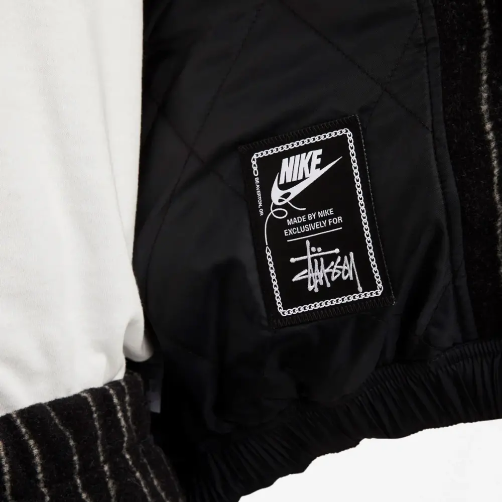 Áo Nike x Stüssy Striped Wool Jacket DR4413-010 - Ảnh 4