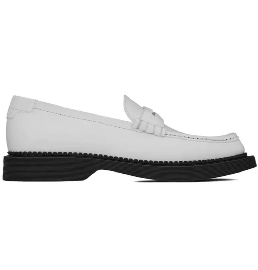 Giày Saint Laurent Teddy Penny Loafer 'White' 66874826Y009030
