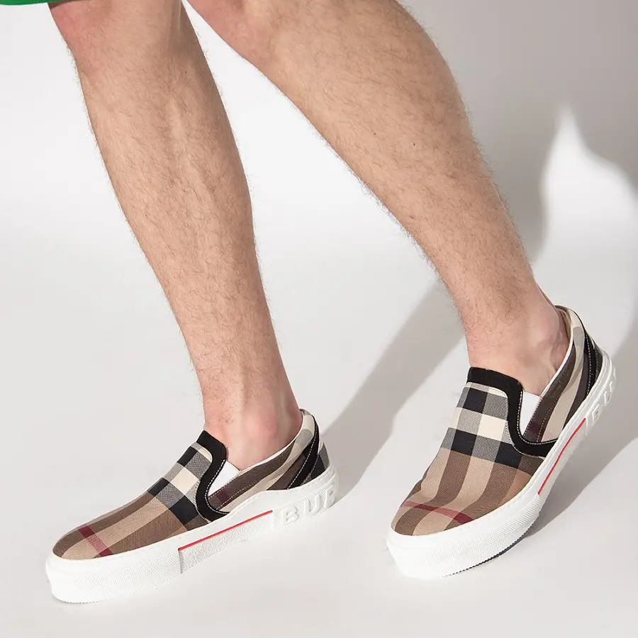 Alternative view of Giày Burberry Checked Slip-on 'Brown' 8056762