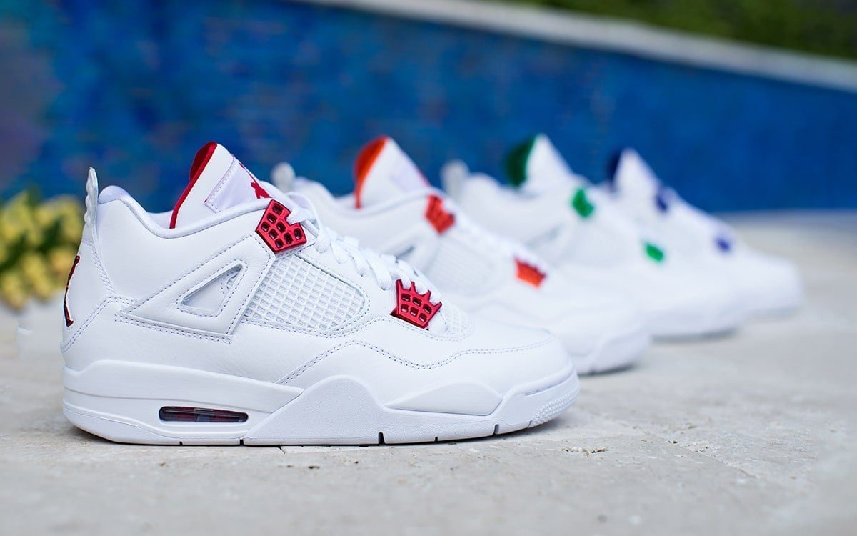 Giày Nike Air Jordan 4 'Metallic Pack White Red' CT8527-112 - Ảnh 6