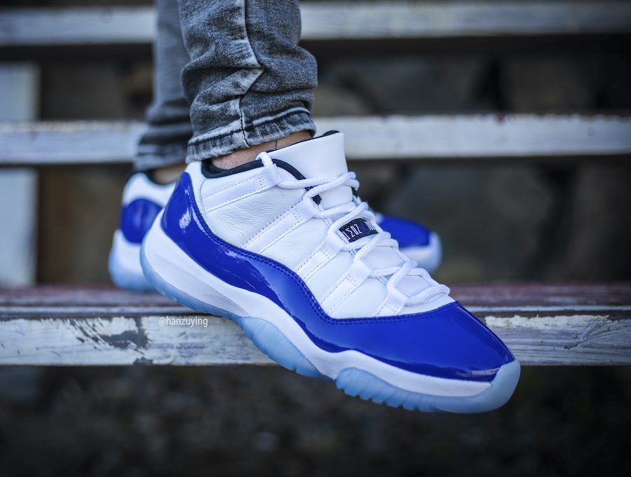 Giày Nike Air Jordan 11 Retro Low White 'Concord' AH7860-100 - Ảnh 6