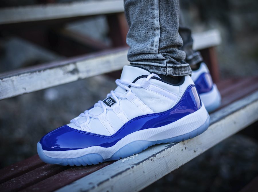 Giày Nike Air Jordan 11 Retro Low White 'Concord' AH7860-100 - Ảnh 7