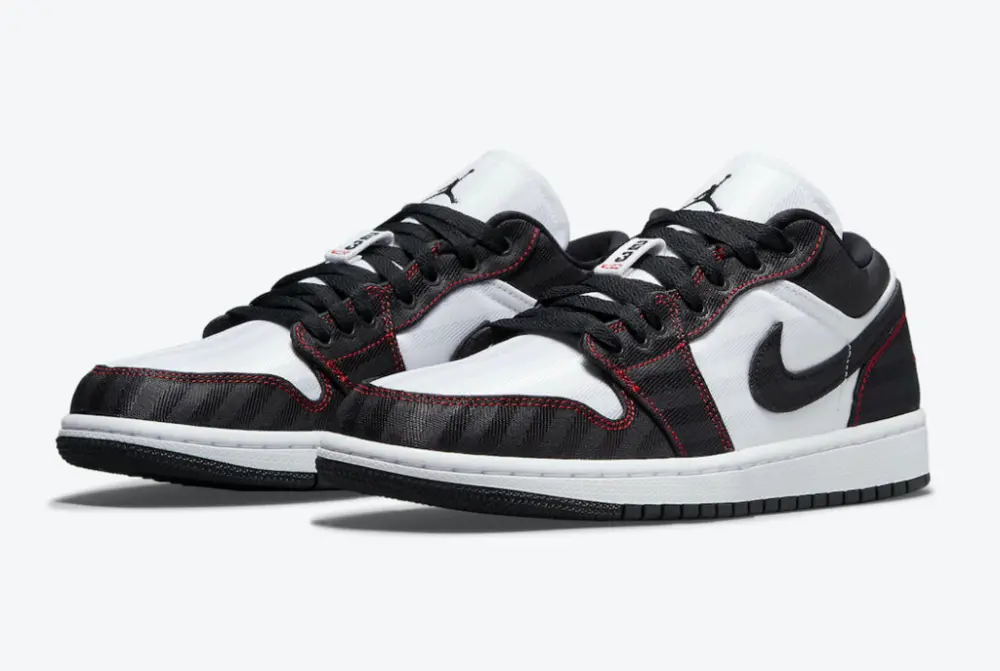 Giày Nike Wmns Air Jordan 1 Low SE Utility 'White Black Red' DD9337-106 - Ảnh 5