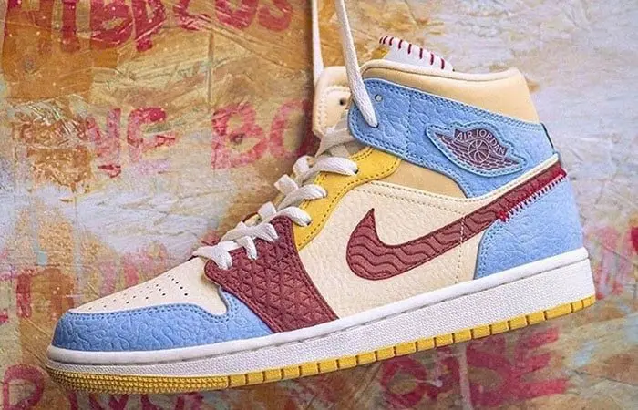Giày Maison Chateau Rouge x Air Jordan 1 Mid SE Fearless CU2803-200 - Ảnh 8