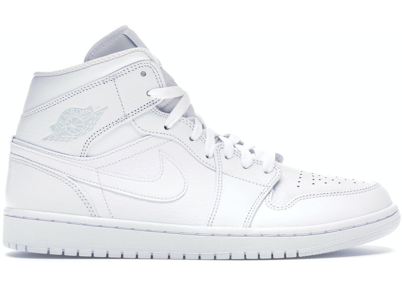 Giày Nike Air Jordan 1 Mid Triple White (2020) 554724-109