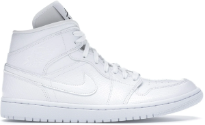 Giày Nike Air Jordan 1 Mid White 'Snakeskin' BQ6472-110