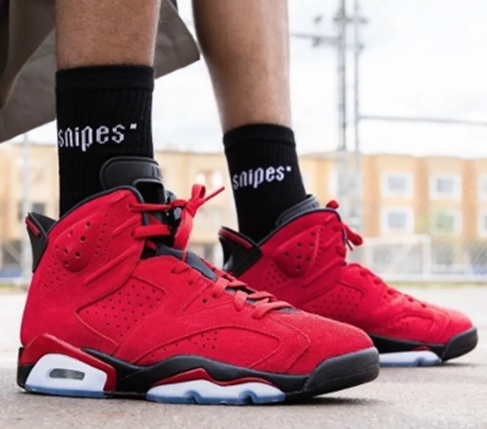 Giày Nike Air Jordan 6 Retro Toro Bravo (GS) Kids 'Red' 384665-600 - Ảnh 6