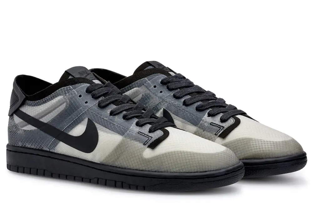 Giày Nike x Comme des Garçons Dunk Low 'Black Clear' CZ2675-002 - Ảnh 4